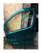Двері, Ліві, Водійські, Зелена, Металік (Б/У) , Renault Trafic,Opel Vivaro,Nissan Primastar,Рено