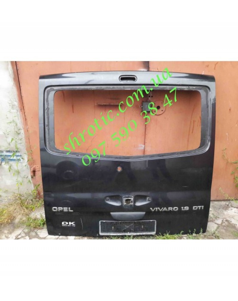 Двері, Задня, Ляда ,Чорна (Б/У), Opel Vivaro,Опель Віваро, 1,9dci,2.0dCi,2.5cdi